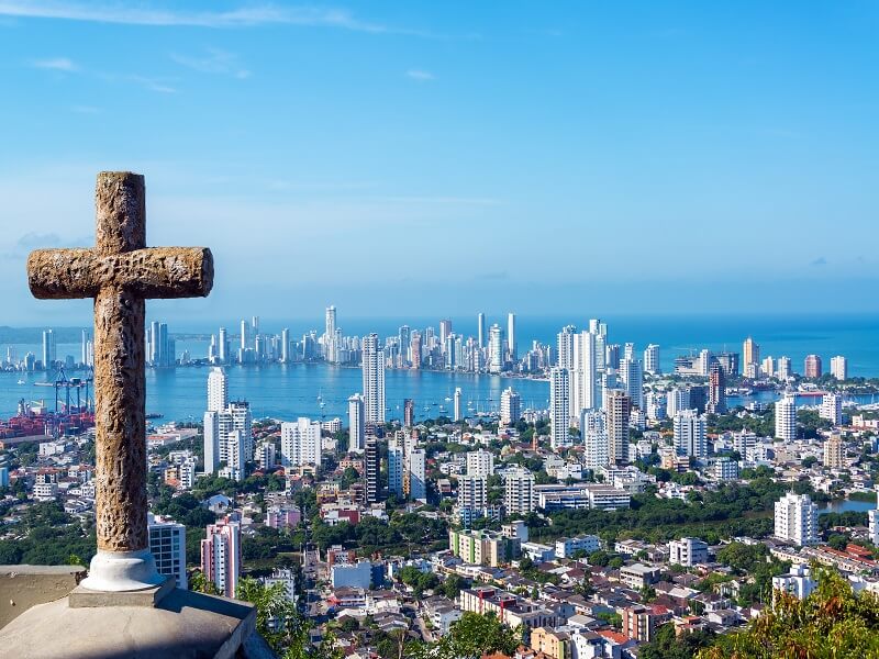 Cerro de la popa en Cartagena